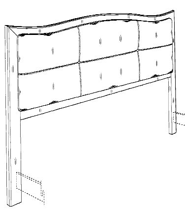 Figure 1. Example of a design for a padded headboard.
