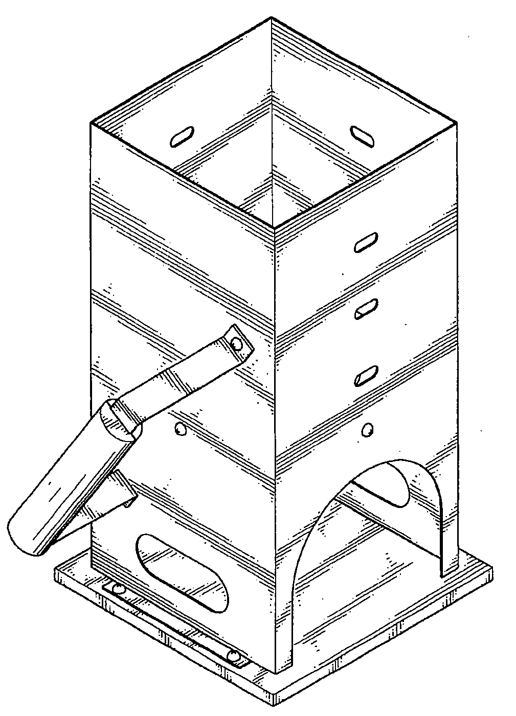 Example of a design for charcoal type container.
