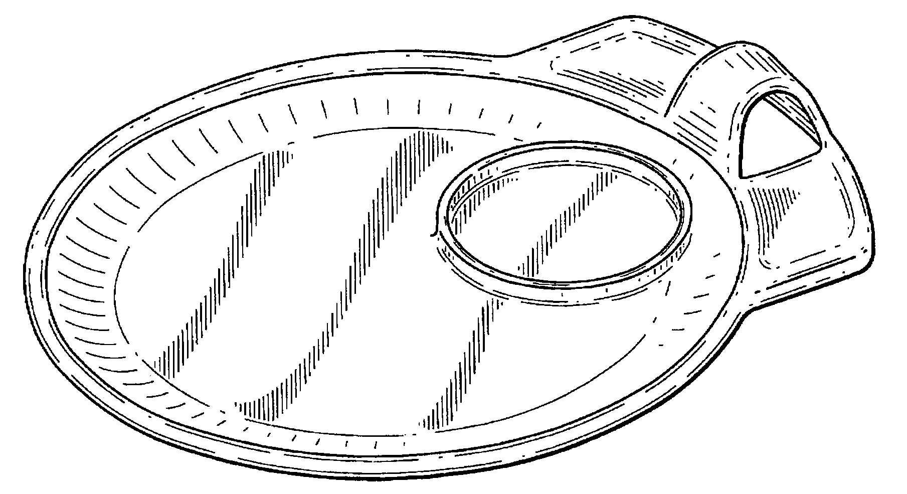 Example of a design for a compartmented food server.
