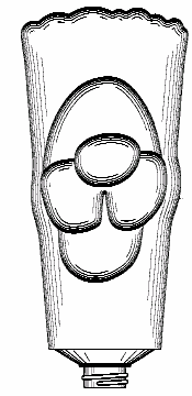 Example of a design for a tube with curved or irregular crimpedend.
