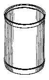 Design for a can with a circular configuration viewed fromthe top and a wide mouth.
