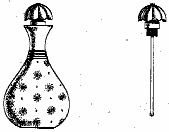 Example of a design for bottle that includes a dauber.
