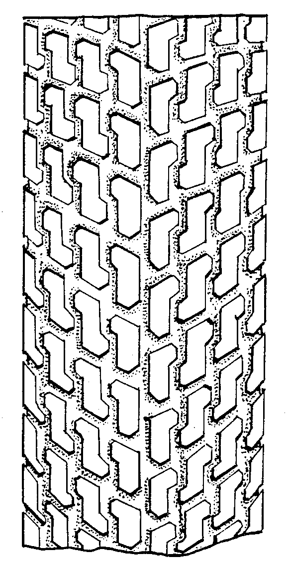 Example of tessellated tie tread.
