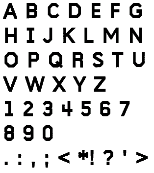 Example of a design for a type face.
