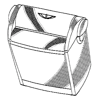 Example of a design for a console-type document shredder.
