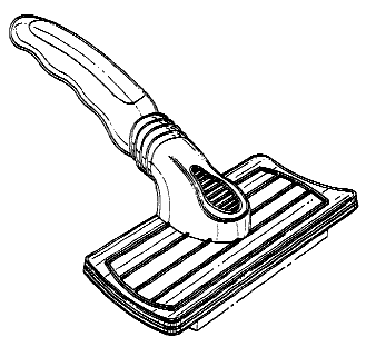 Example of a design for an animal grooming or cleaningimplement.

